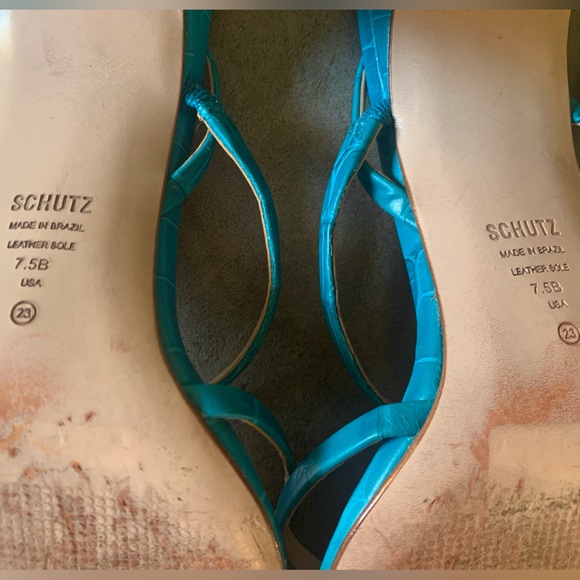 Schutz Aurora Sandals Blue Size 7.5B - Picture 6 of 9